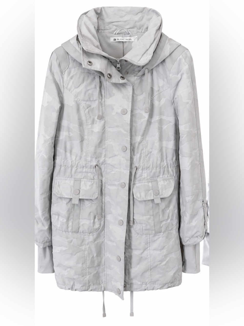 BLANC NOIR Light Gray Hooded Anorak Jacket